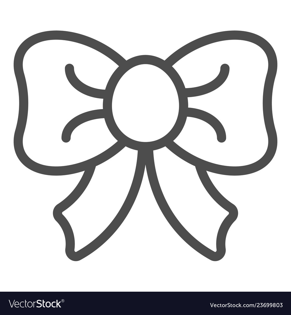 Geschenk Bogen Linie Ikone Dekoration vector image Geschenk Bogen Linie Ikone Dekoration