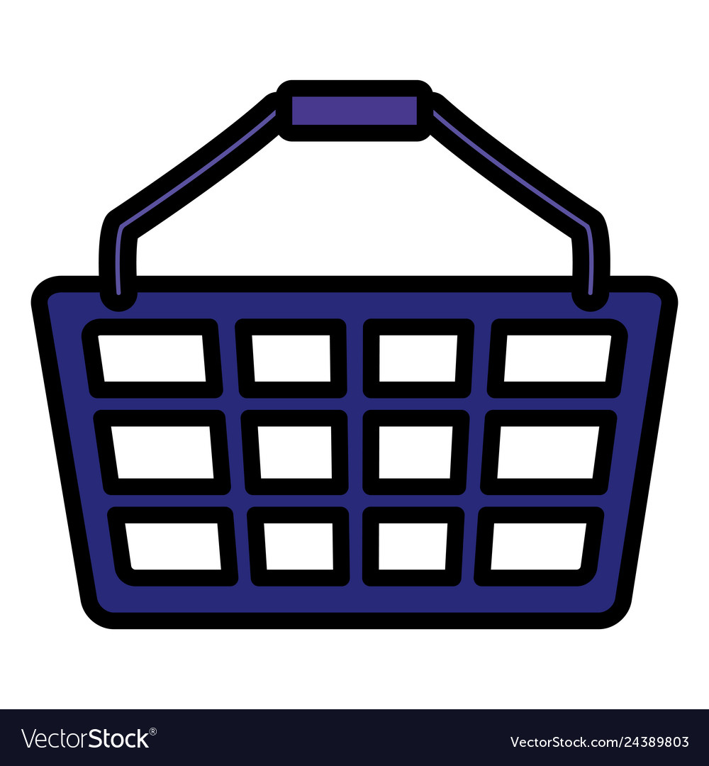 Shopping basket isolated icon