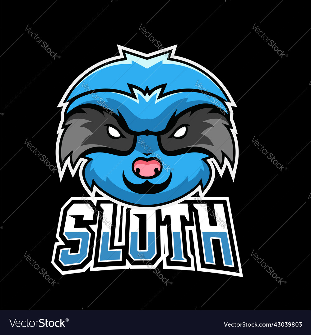 Sloth sport or esport gaming mascot logo template