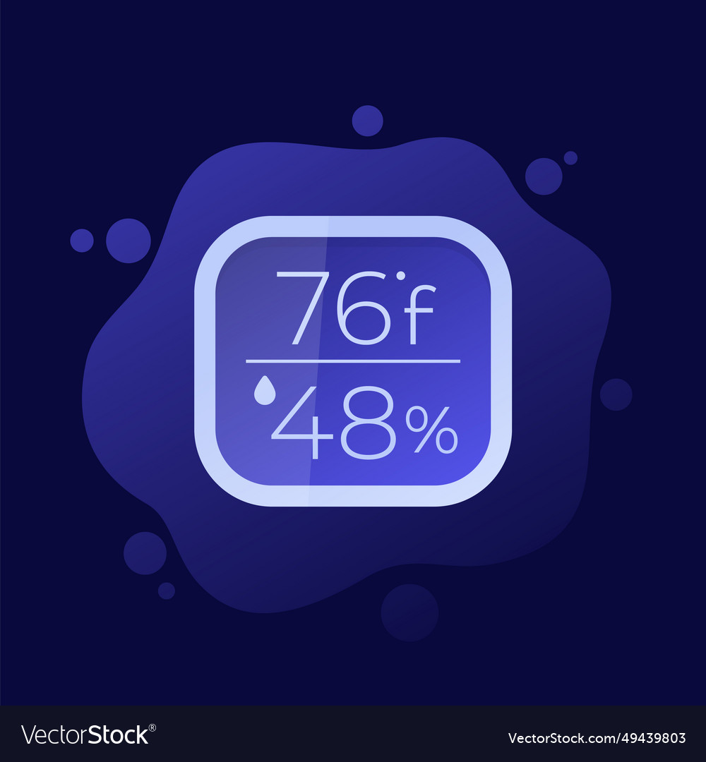 Temperature and humidity monitor icon Royalty Free Vector