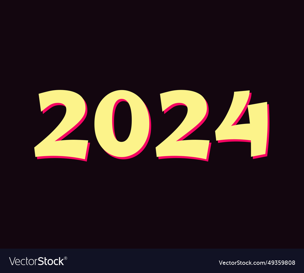 2024 happy new year holiday abstract design Vector Image