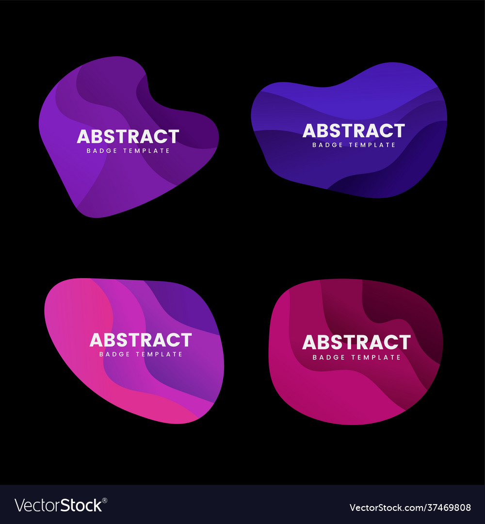 Abstract badge design set