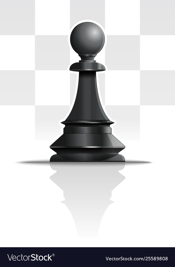 Premium Vector  Realistic chess piece 3d pawn on a black and