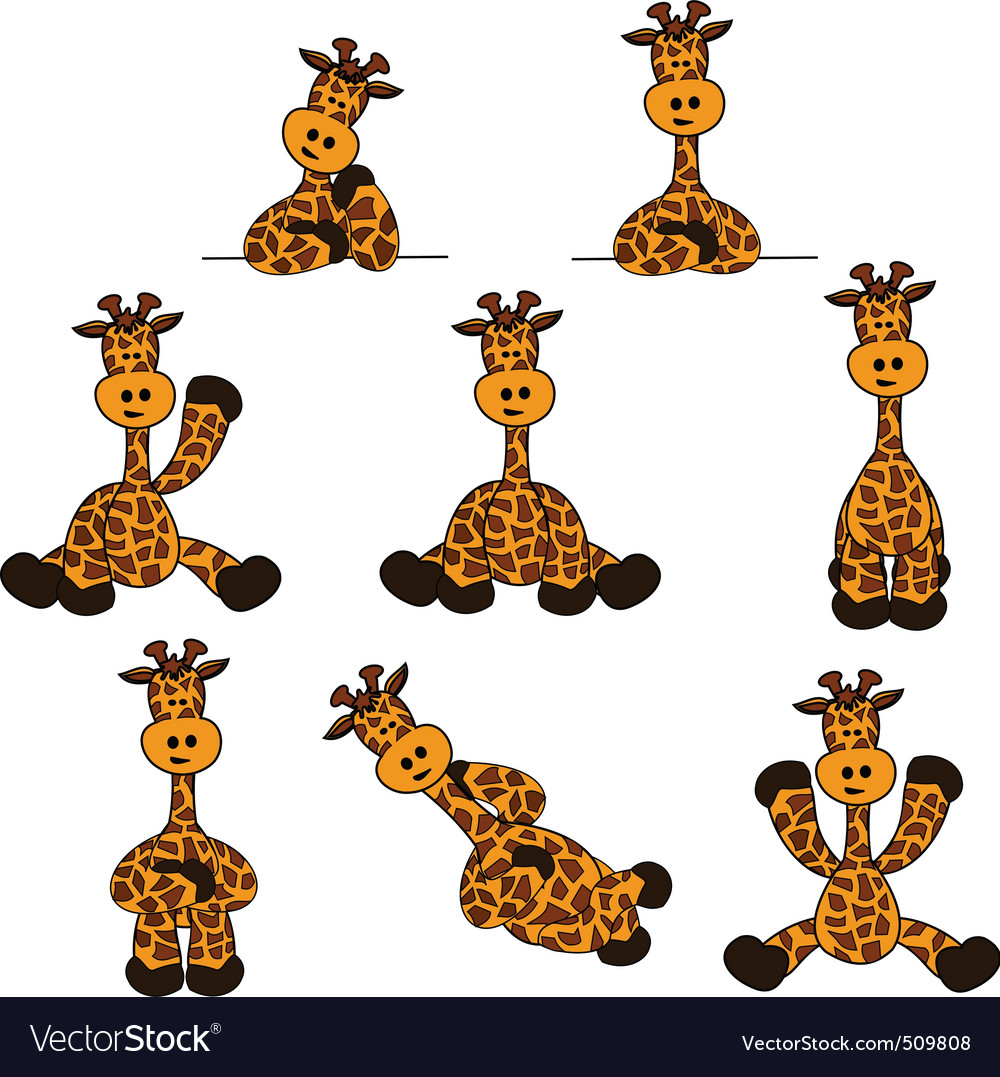 Cute giraffe set