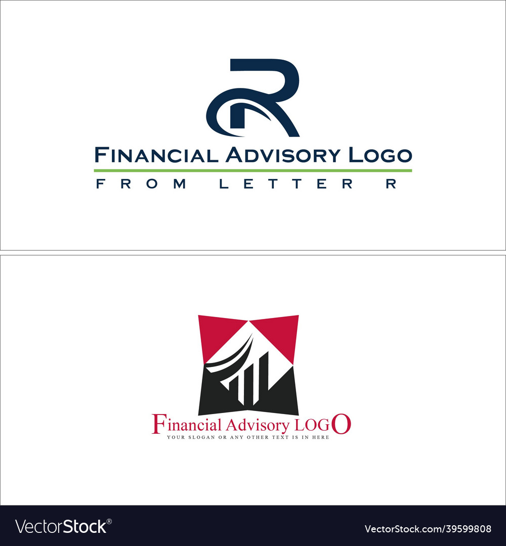 Financial advisory initial letter r logo design