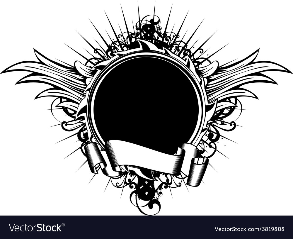 Frame with wings Royalty Free Vector Image - VectorStock