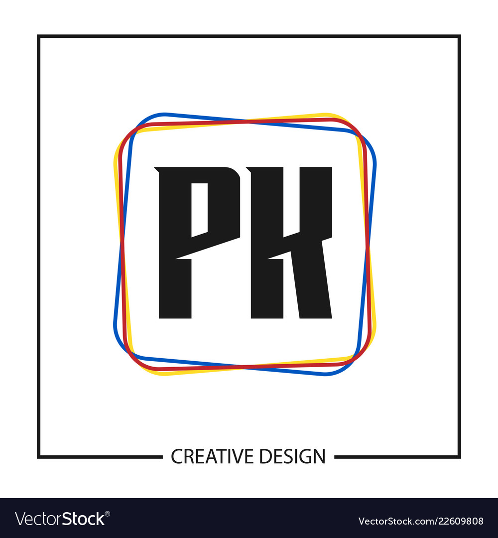 Initial pk letter logo template design