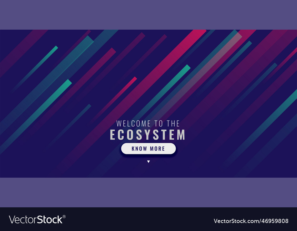 Modern web banner with color lines effect