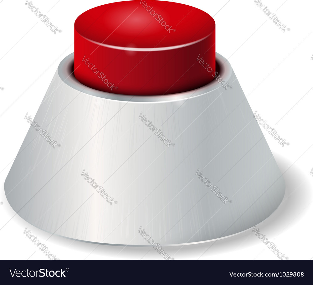 Red Button Isolated