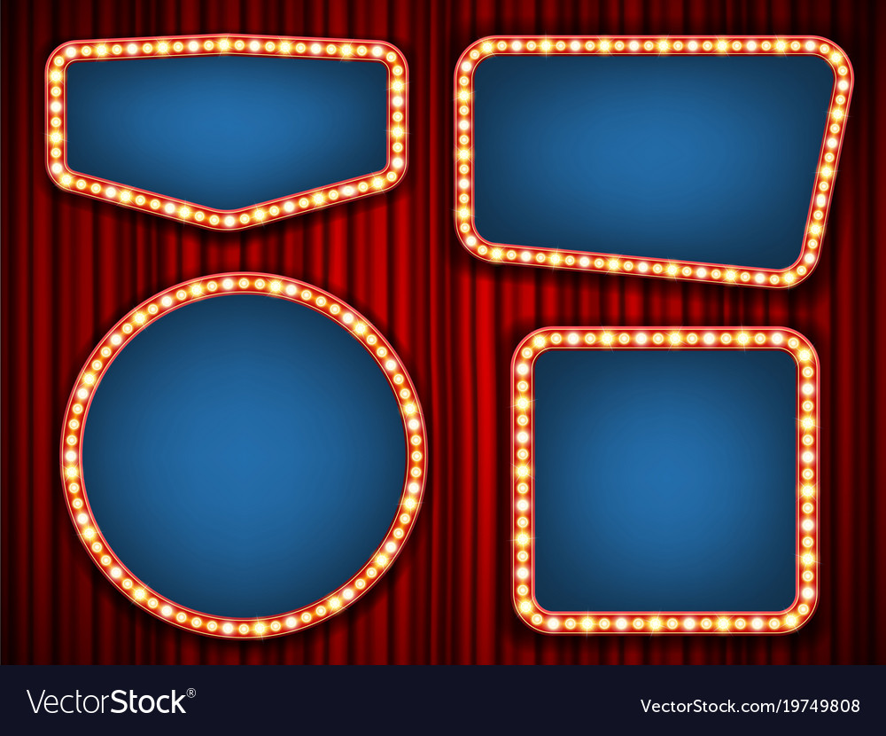 Retro Light Bulb Frame Set