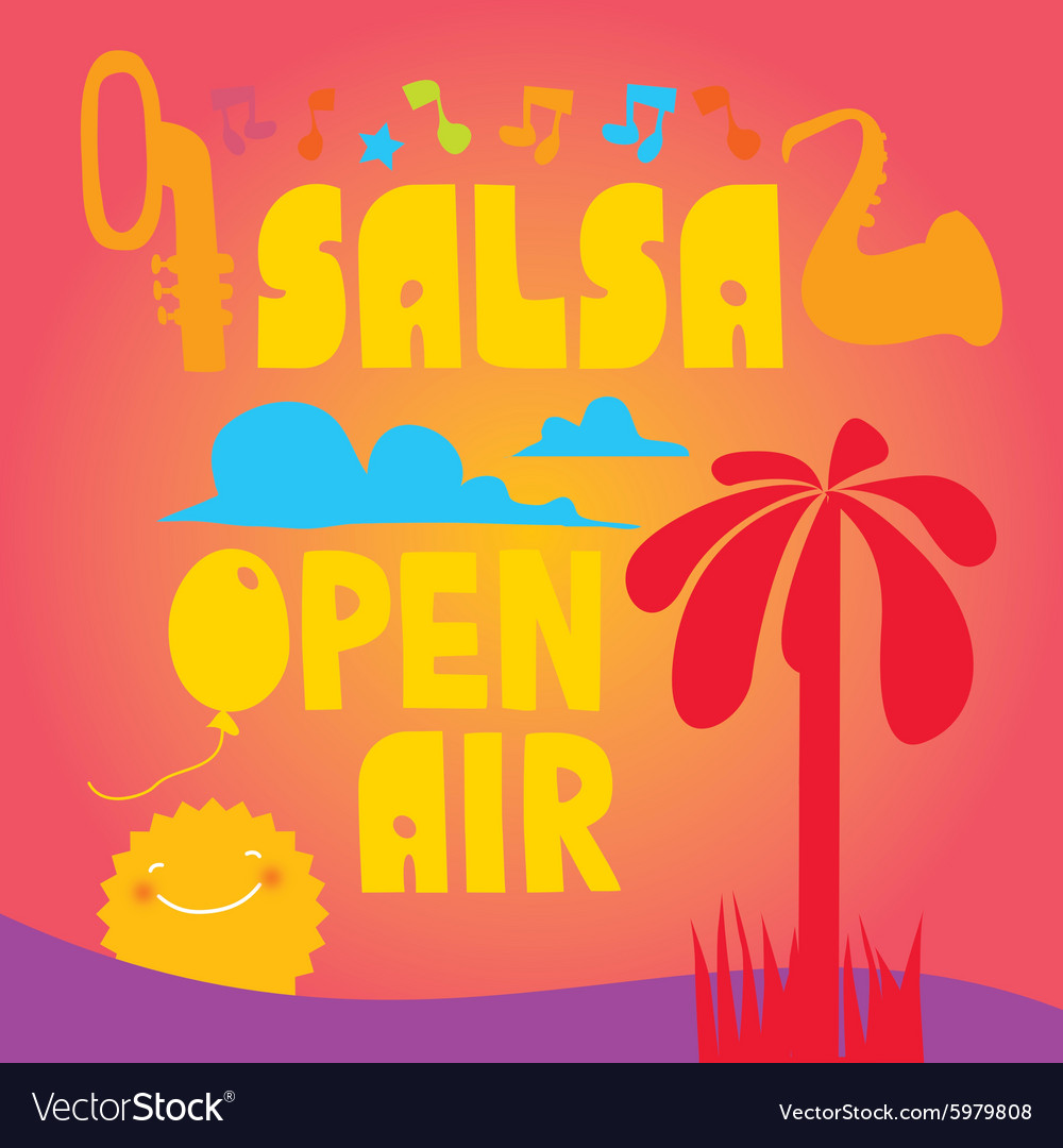 Salsa Briefing mit Silhouetten von Palmen