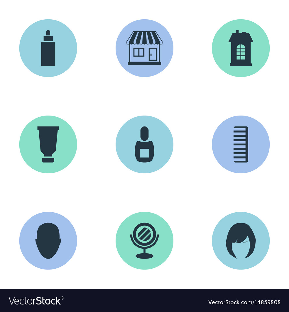 Set of simple hairdresser