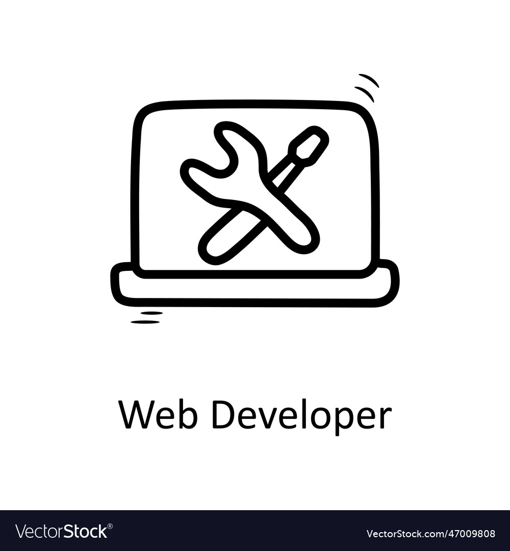 Web developer outline icon design
