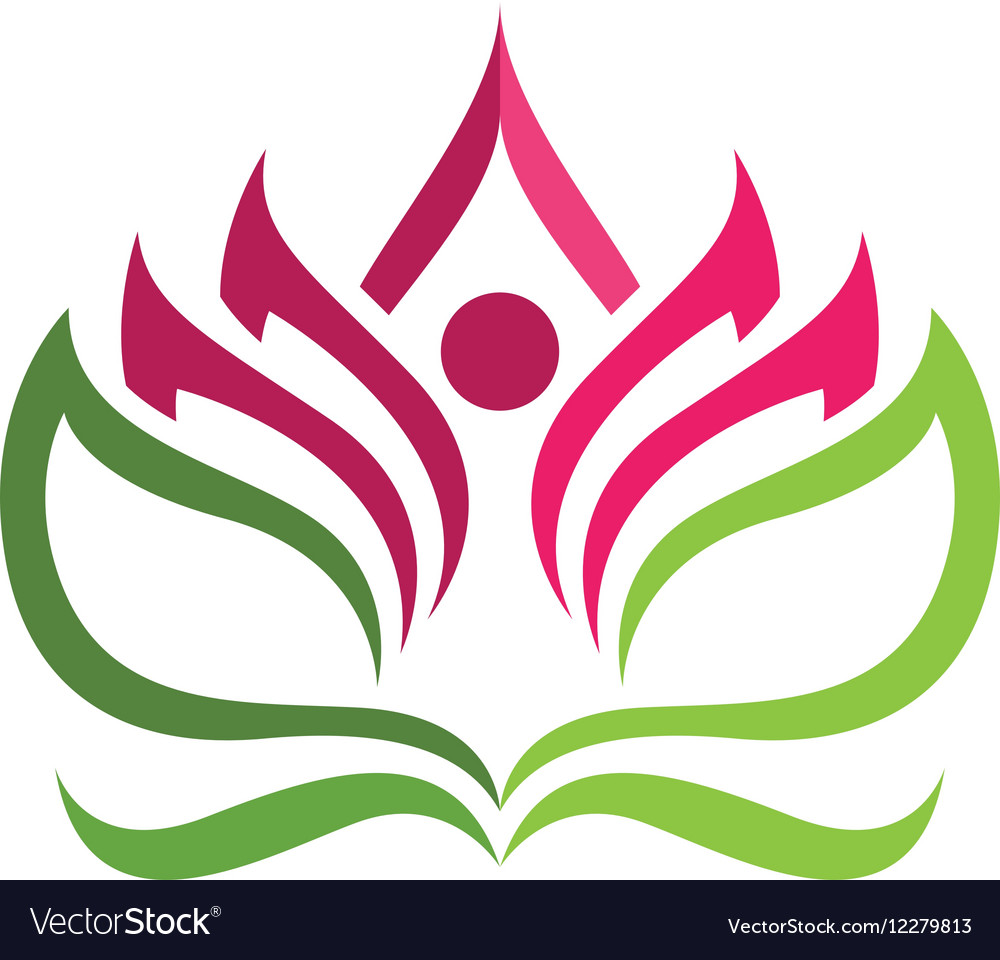 beauty lotus logo template royalty free vector image