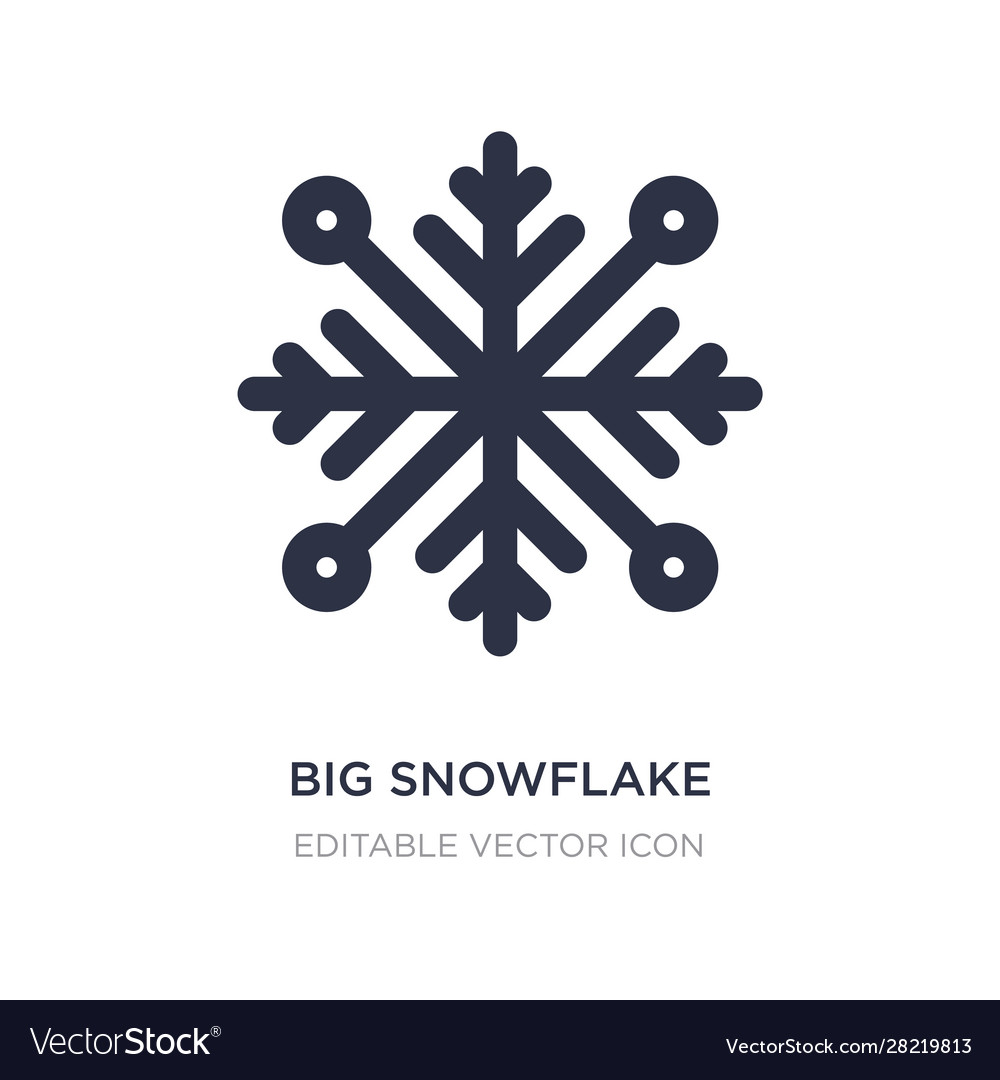 Big snowflake icon on white background simple vector image Big snowflake icon on white background simple