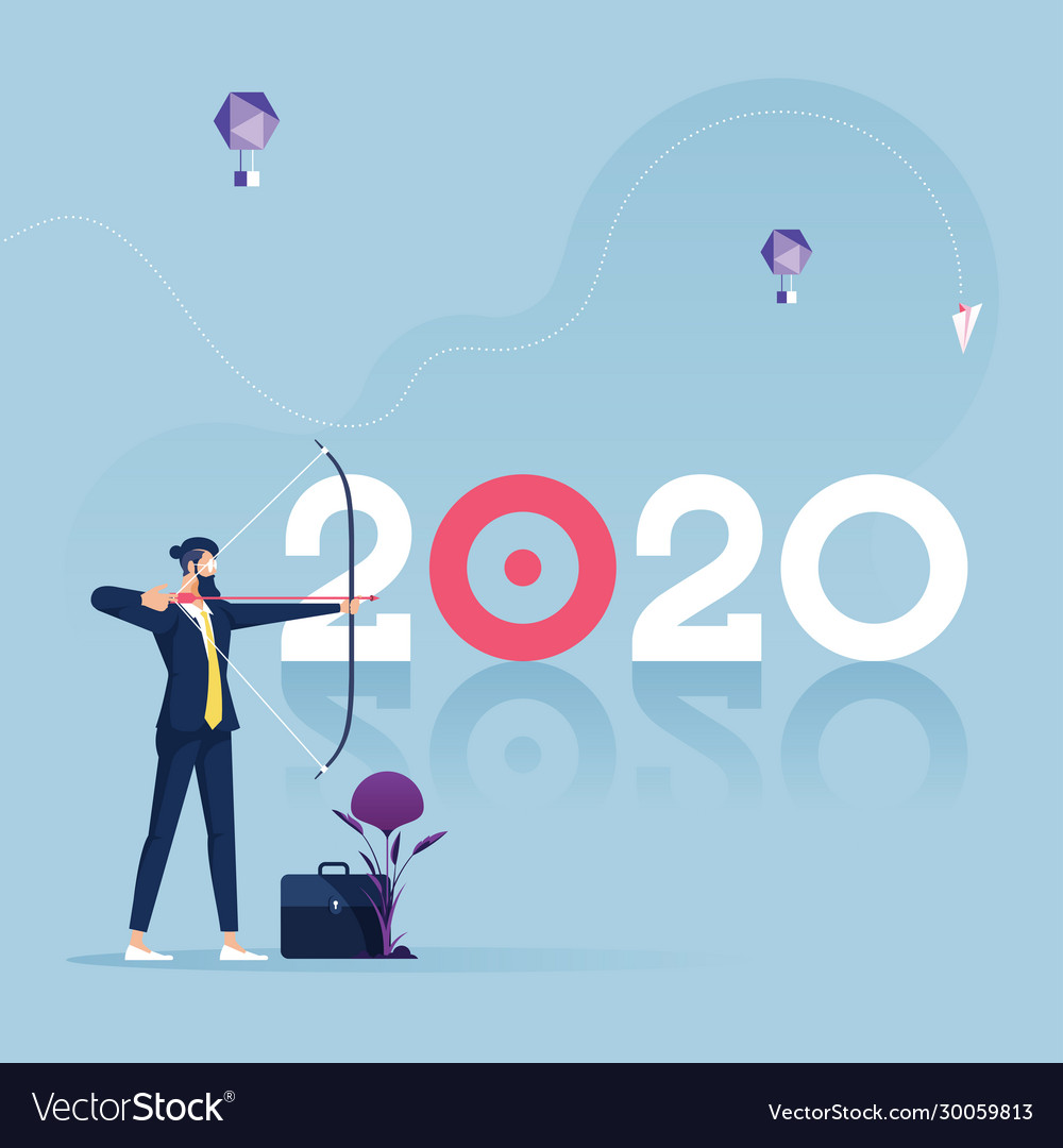 Businessman Aiming Arrow To Target Royalty Free Vector Image