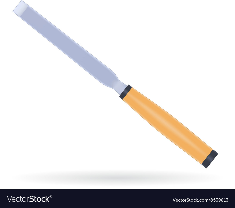 Chisel with wooden handle