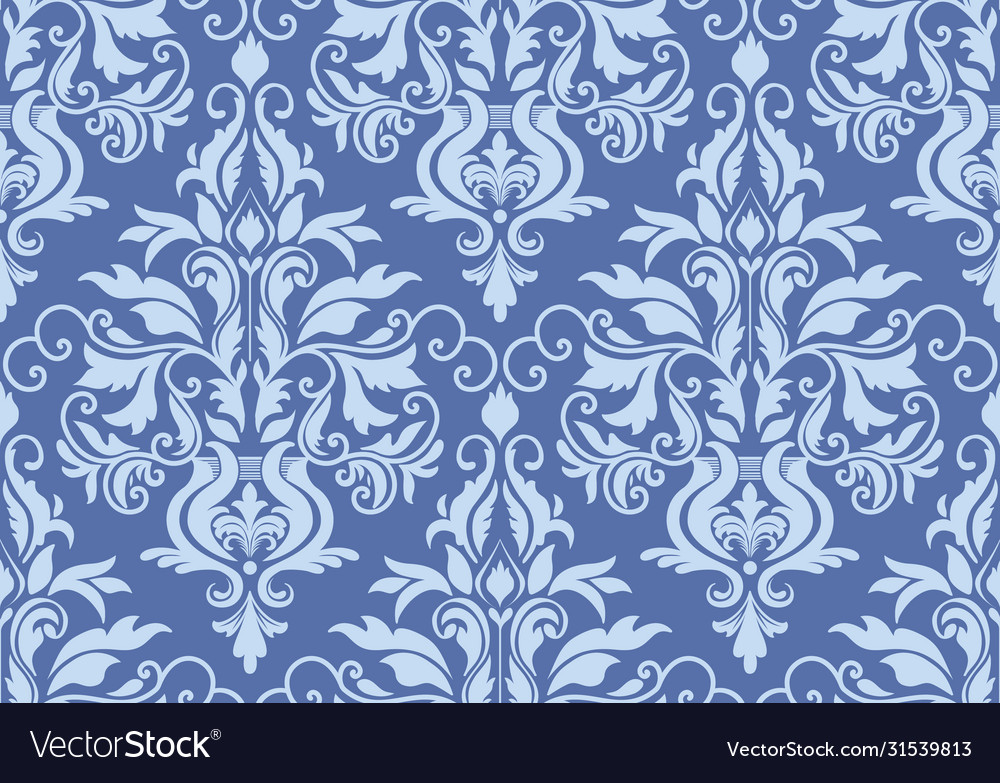 Damask seamless pattern element classical vector image Damask seamless pattern element classical