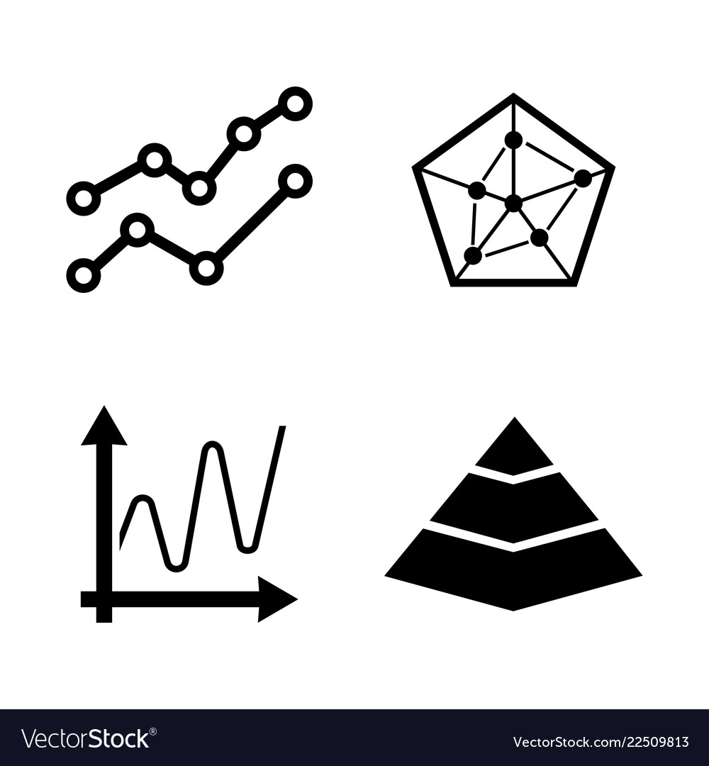Diagram graphs chart simple related vector image Diagram graphs chart simple related