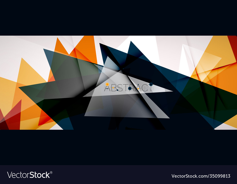 Geometric abstract background color triangle vector image Geometric abstract background color triangle