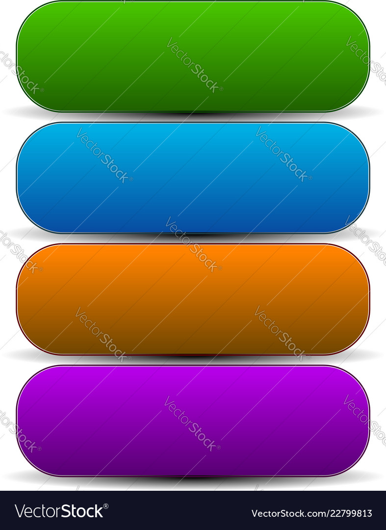 Horizontal buttons with blank space rounded Vector Image Horizontal buttons with blank space rounded