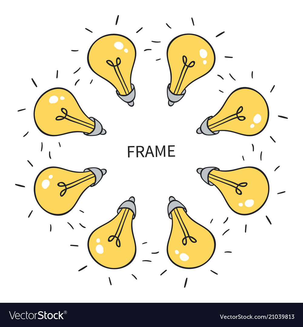 Idea bulb frame unexpected included
