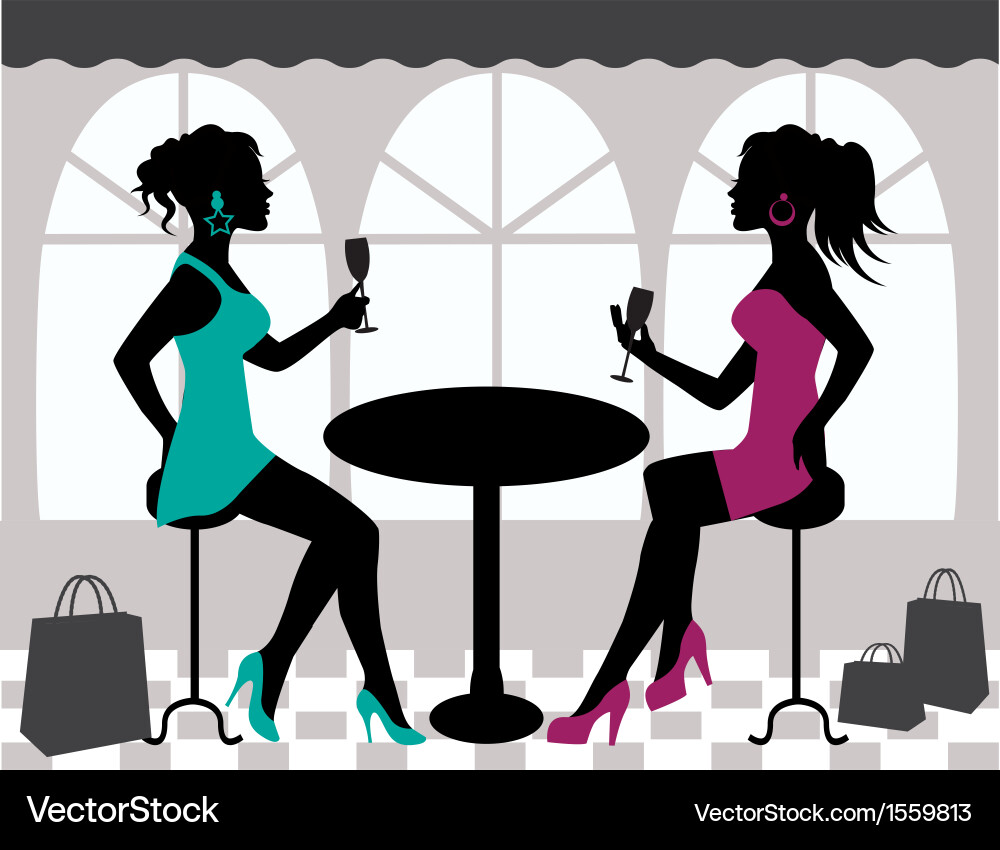 Meeting two friends Royalty Free Vector Image - VectorStock