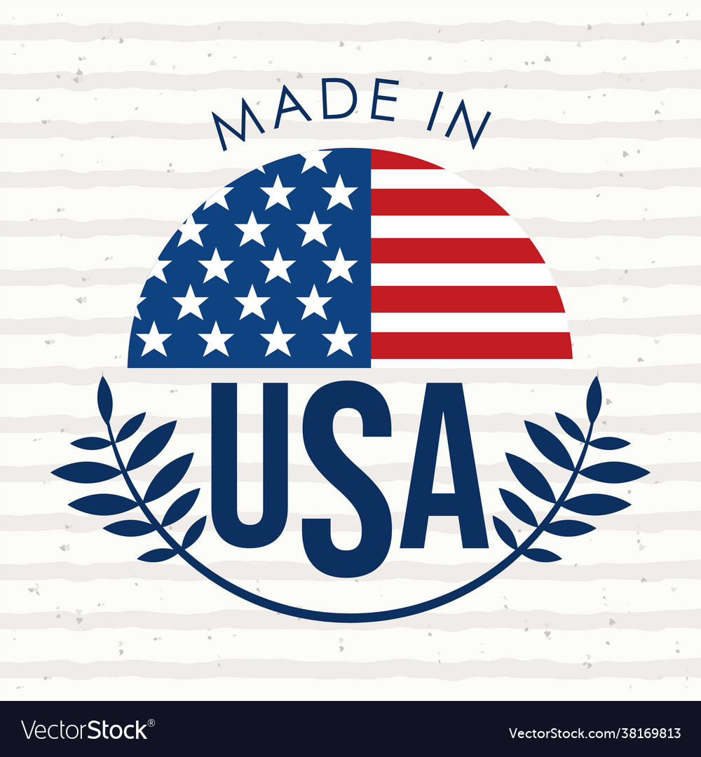 Poster made in usa Royalty Free Vector Image - VectorStock