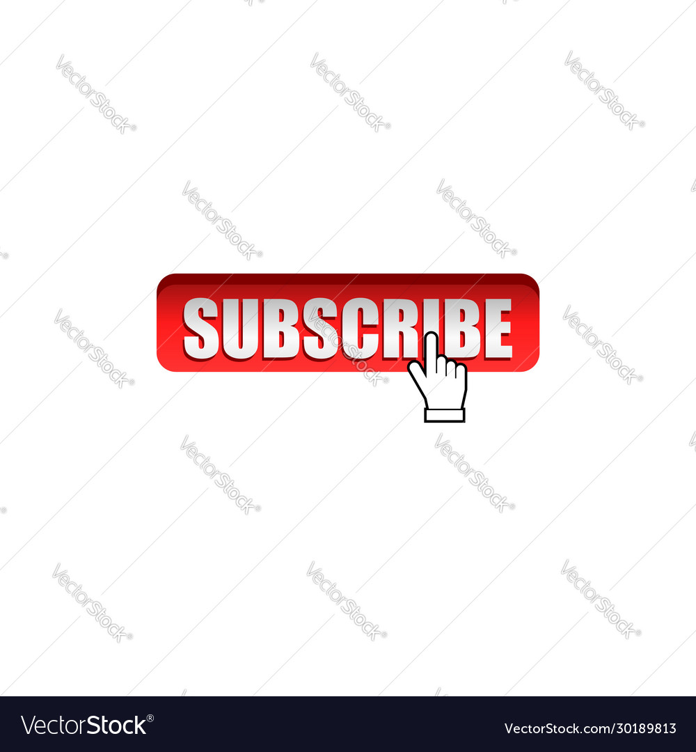 Red Subscribe Button with Hand Pointer