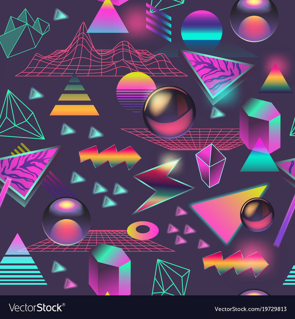 Retro Synth Wave Pattern