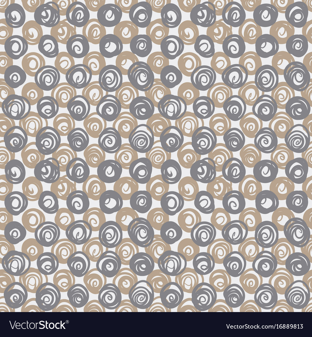 Seamless pattern with swirls on grey background