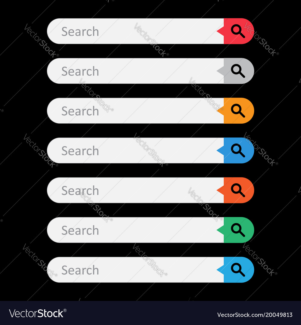 Search bar field set interface elements