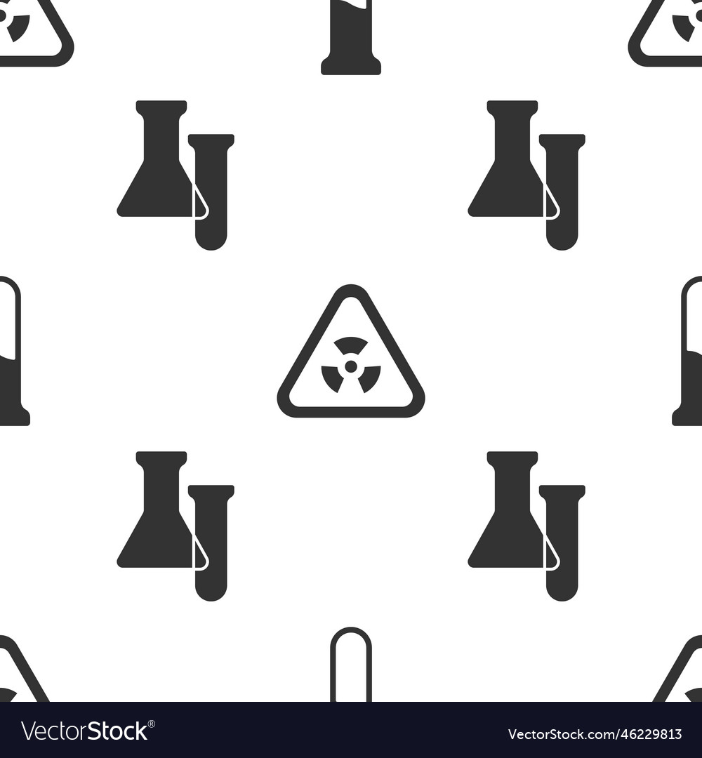 Set test tube and flask triangle with radiation