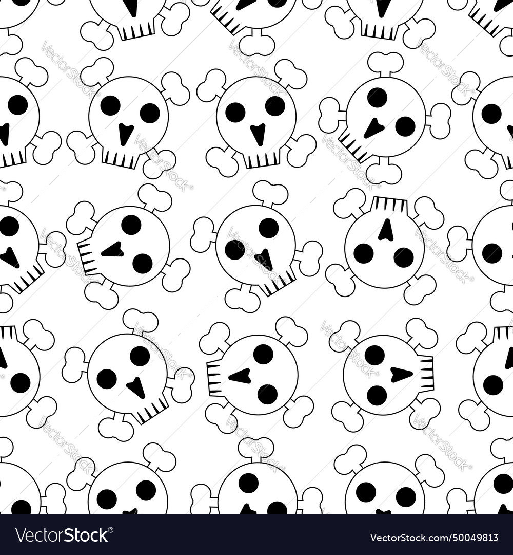 Skull and crossbones pattern background