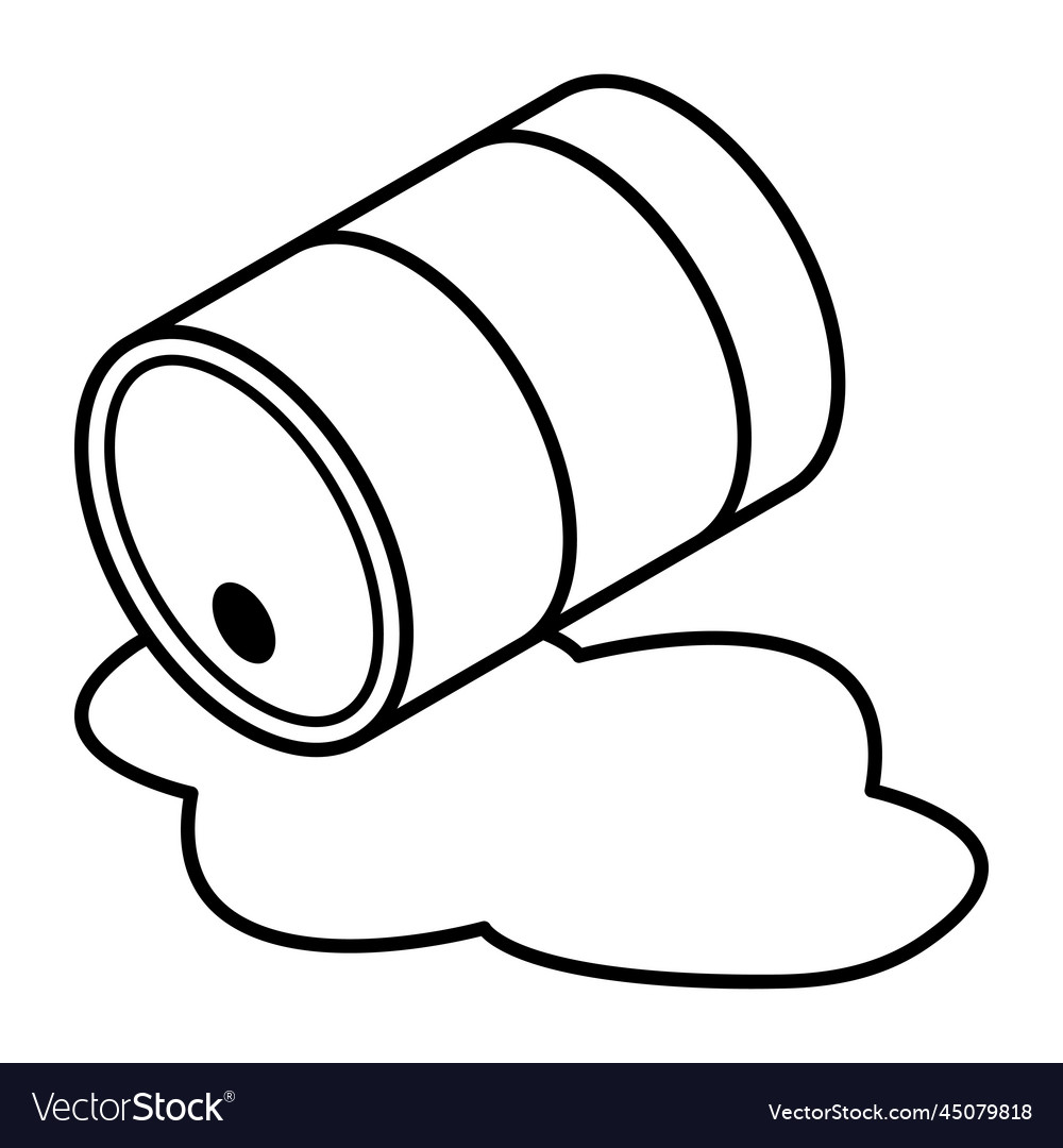 A linear isometric icon of oil spill