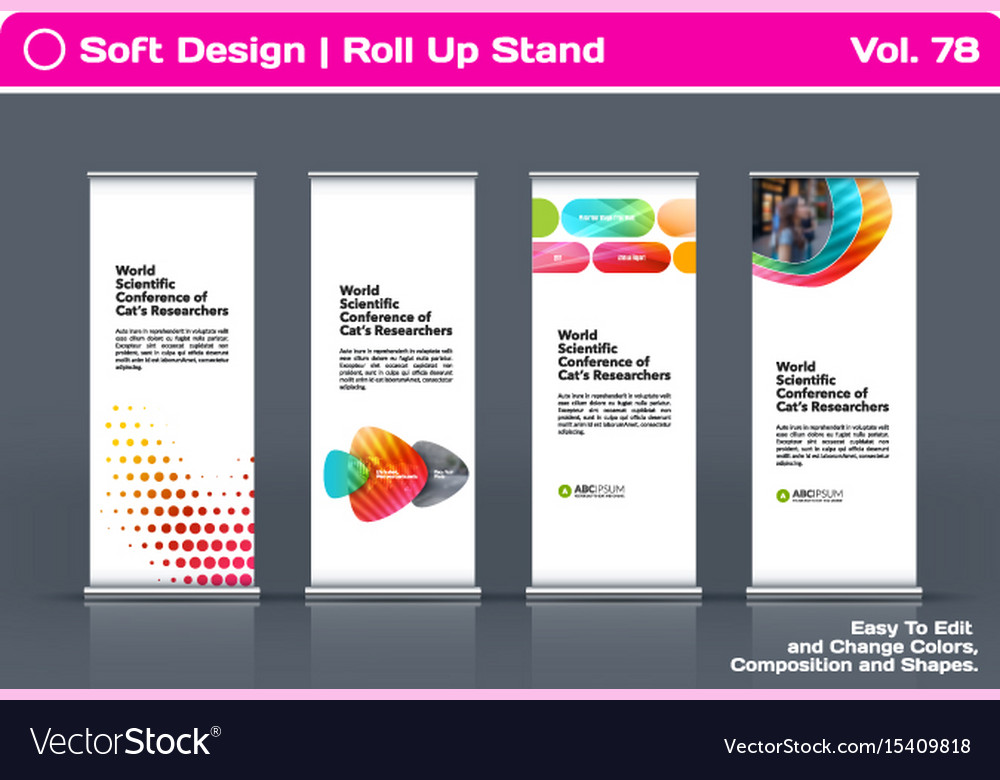 Abstract business set of modern roll up