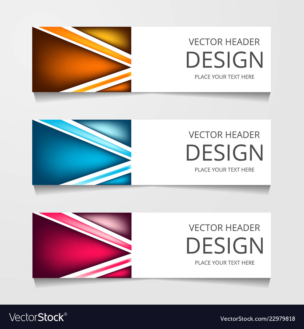 Abstract design banner web template with three