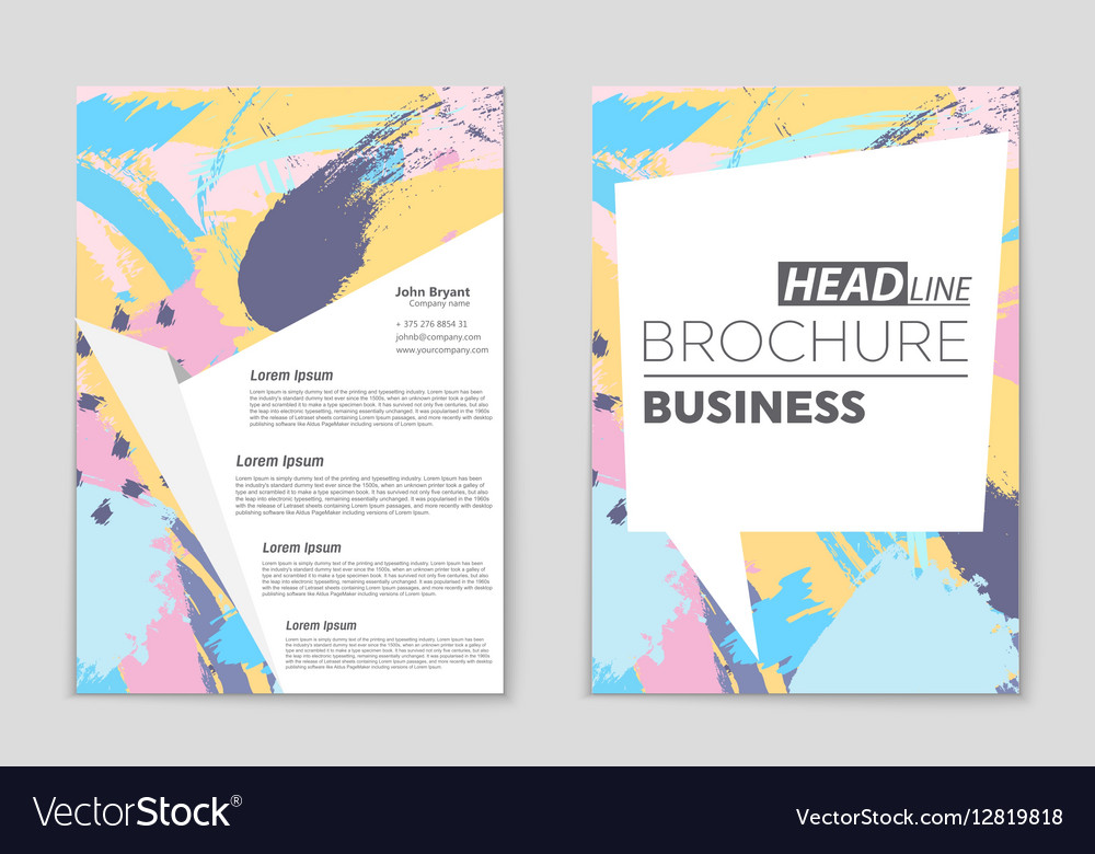 Abstract layout background set for art