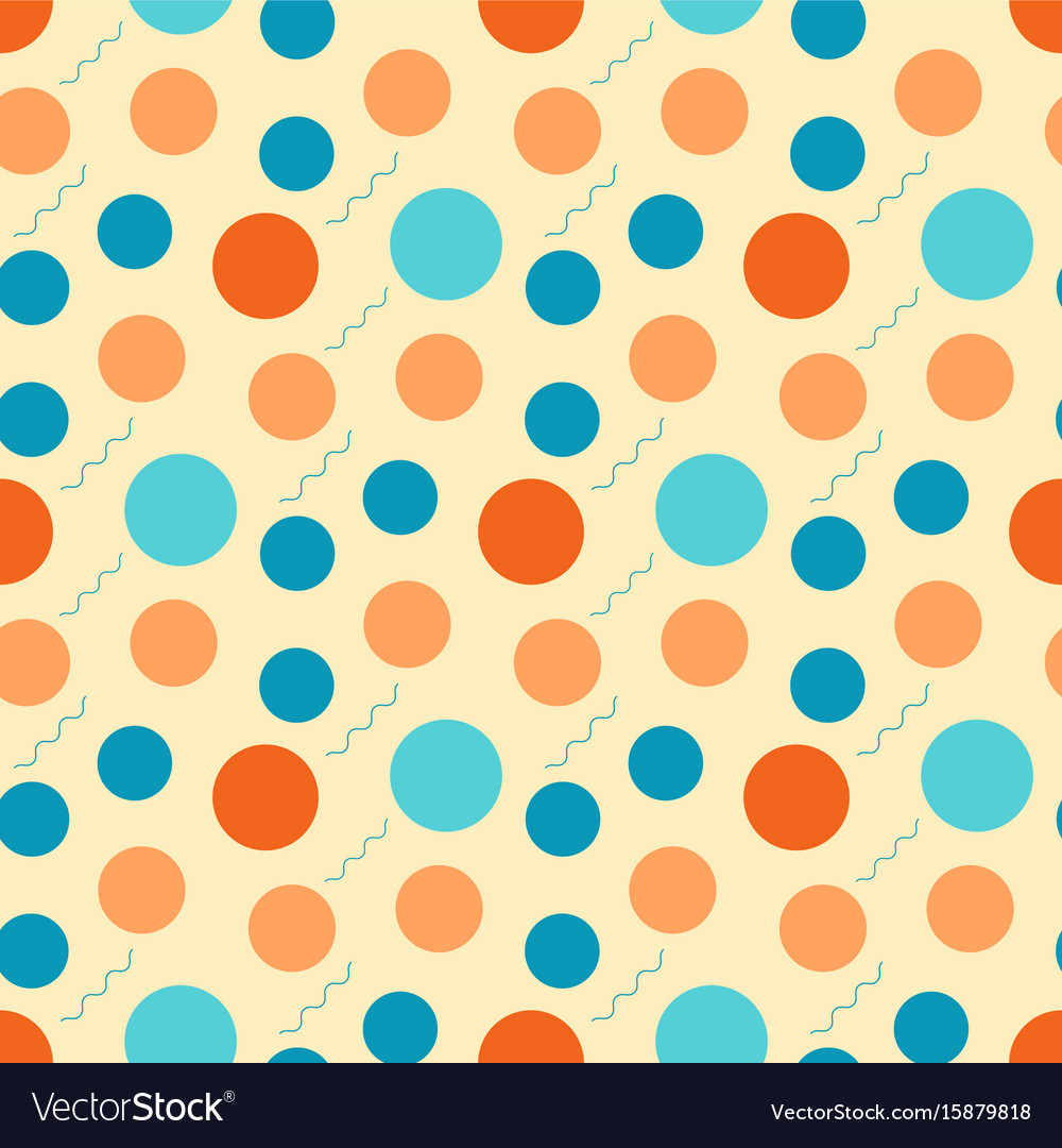 Abstract pattern with retro circles on a light