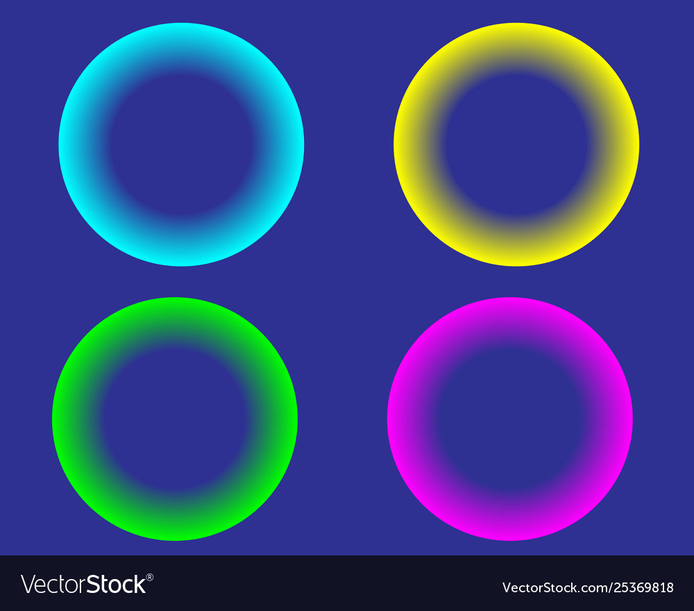 Bright neon color circles balls on white Vector Image Bright neon color circles balls on white