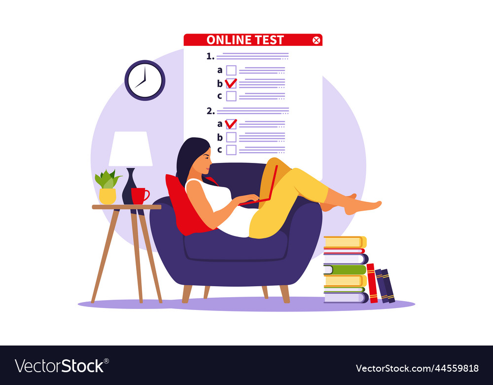 Concept online testing e-learning examination