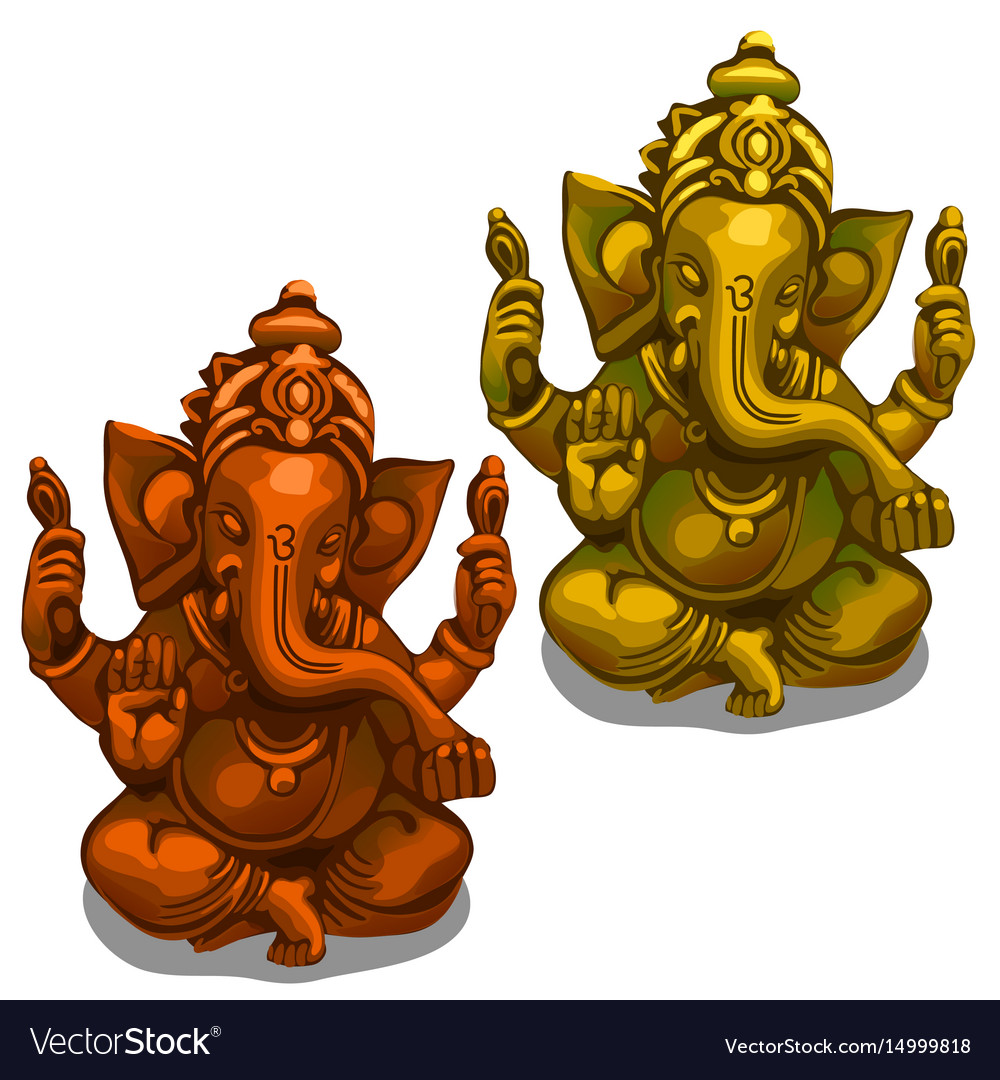 Figurines of the indian deity of ganesha