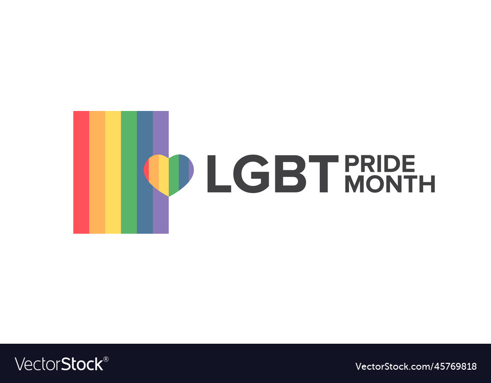 Happy pride month horizontal banner Royalty Free Vector