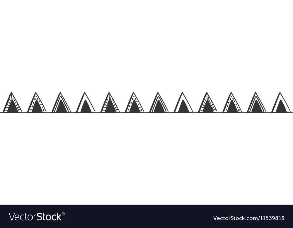 Isolated boho line design