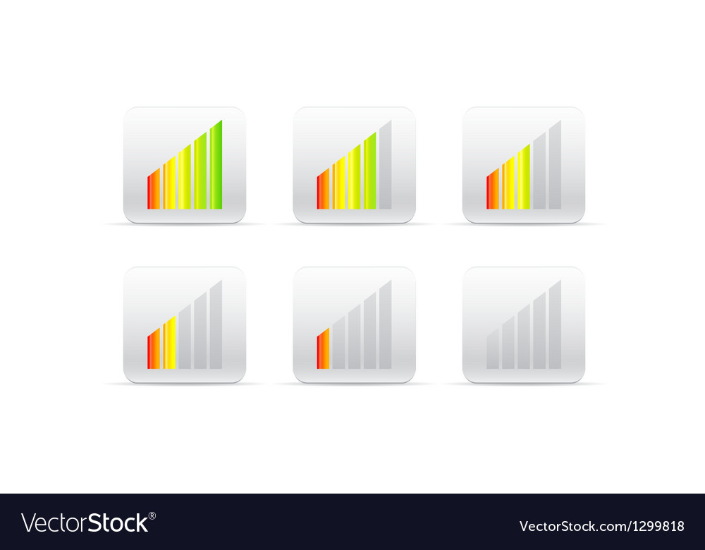 Linear loader with colors from red to green