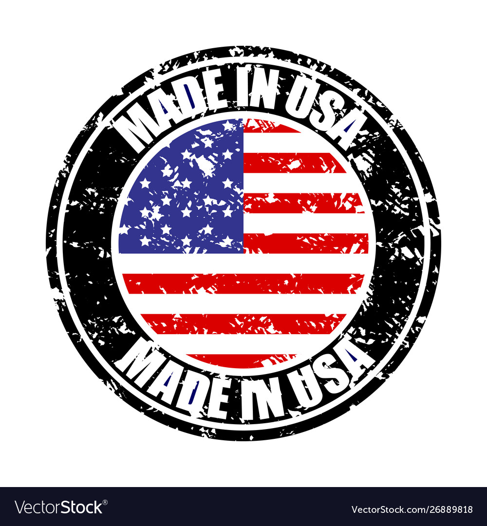 Made in usa colored rubber stamp Royalty Free Vector Image