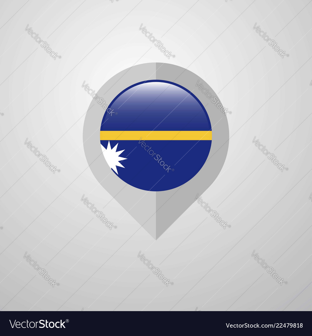 Map navigation pointer with nauru flag design