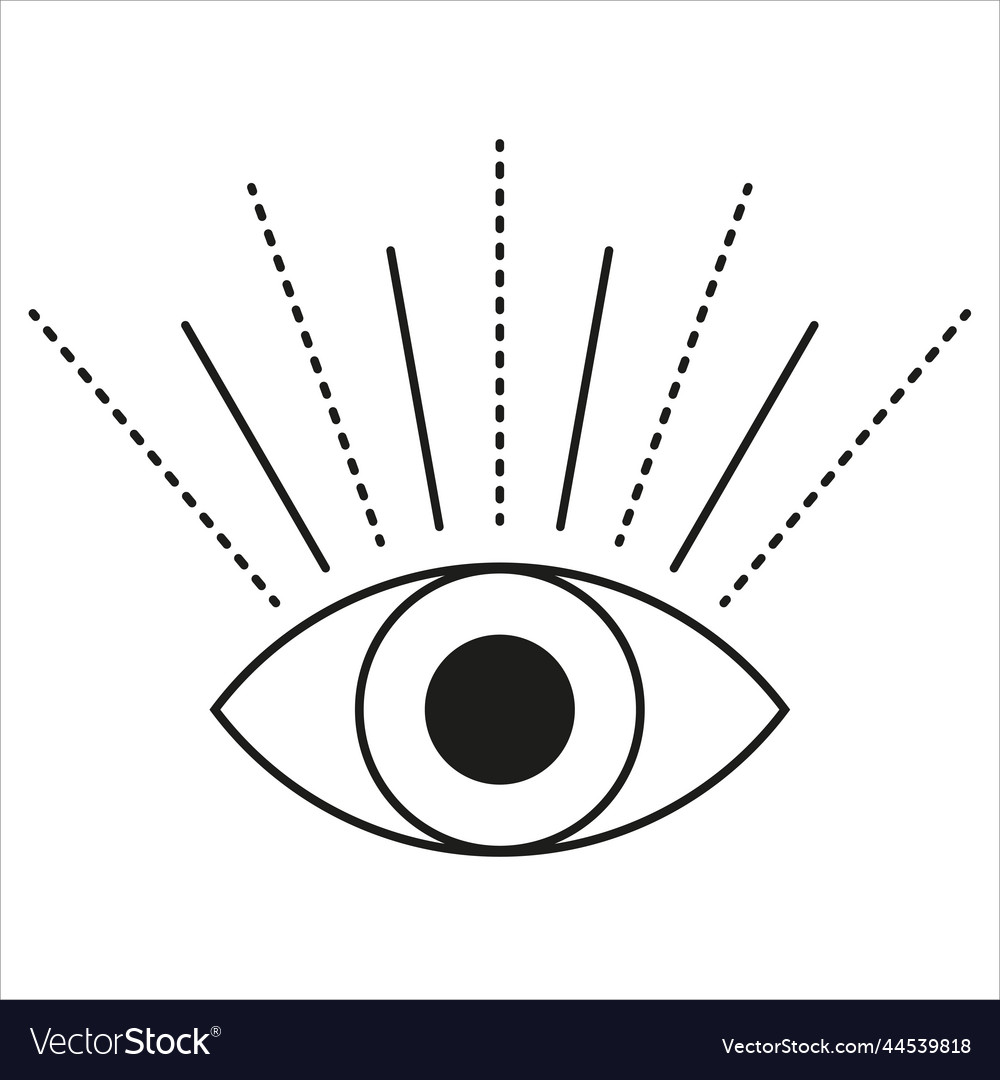 Mystical element eye for esoteric design vector image Mystical element eye for esoteric design