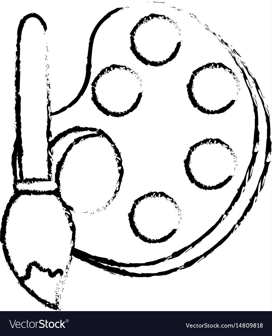 Paint palette symbol Royalty Free Vector Image