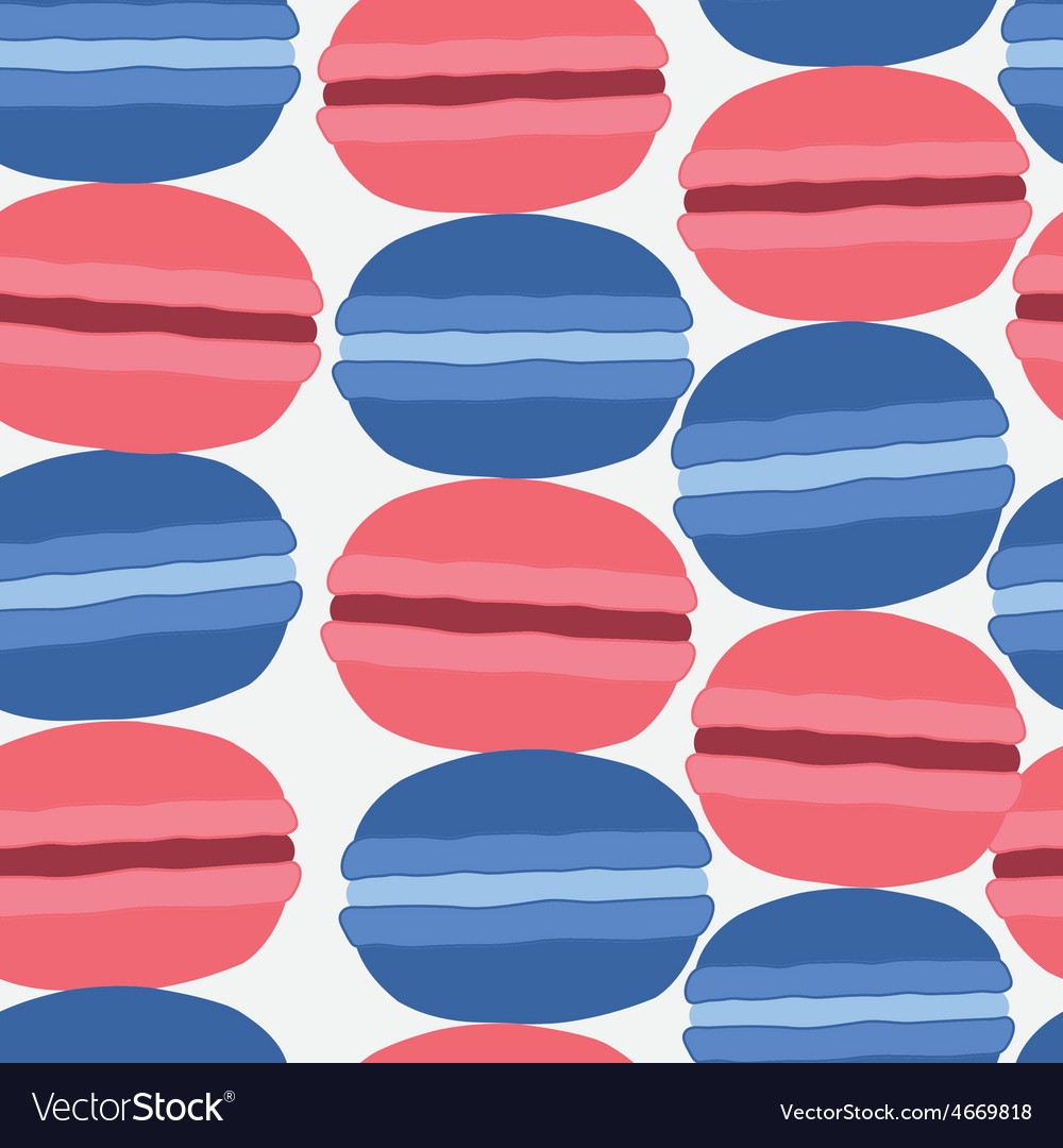 Seamless pattern with colorful macaroon cookies